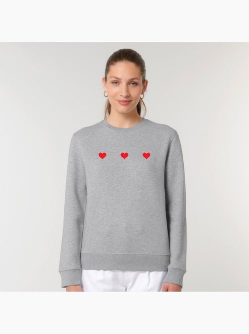 Felpa Donna - TROIS PETITS COEURS - Kiabi Felpa Donna - TROIS PETITS COEURS - Kiabi