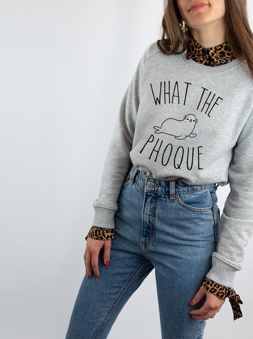 Felpa Donna - WHAT THE PHOQUE - Kiabi Felpa Donna - WHAT THE PHOQUE - Kiabi