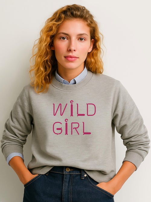 Felpa Donna - WILD GIRL - Kiabi