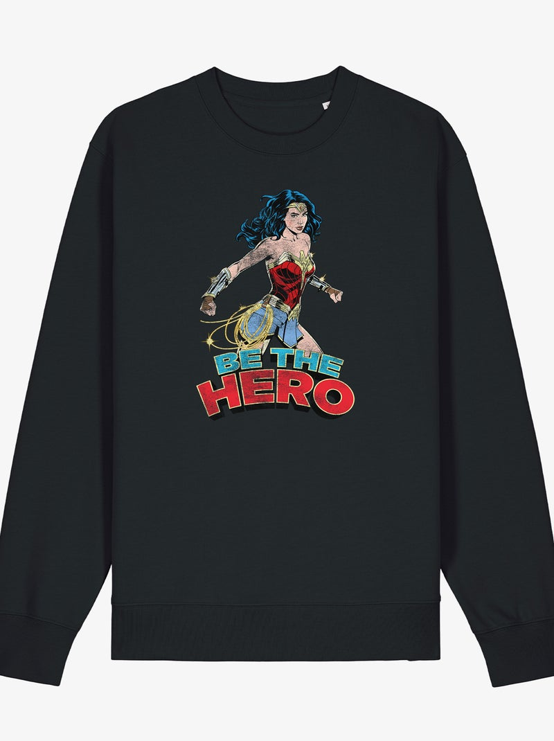 Felpa Donna - WONDER WOMAN BE THE HERO 2 Nero - Kiabi