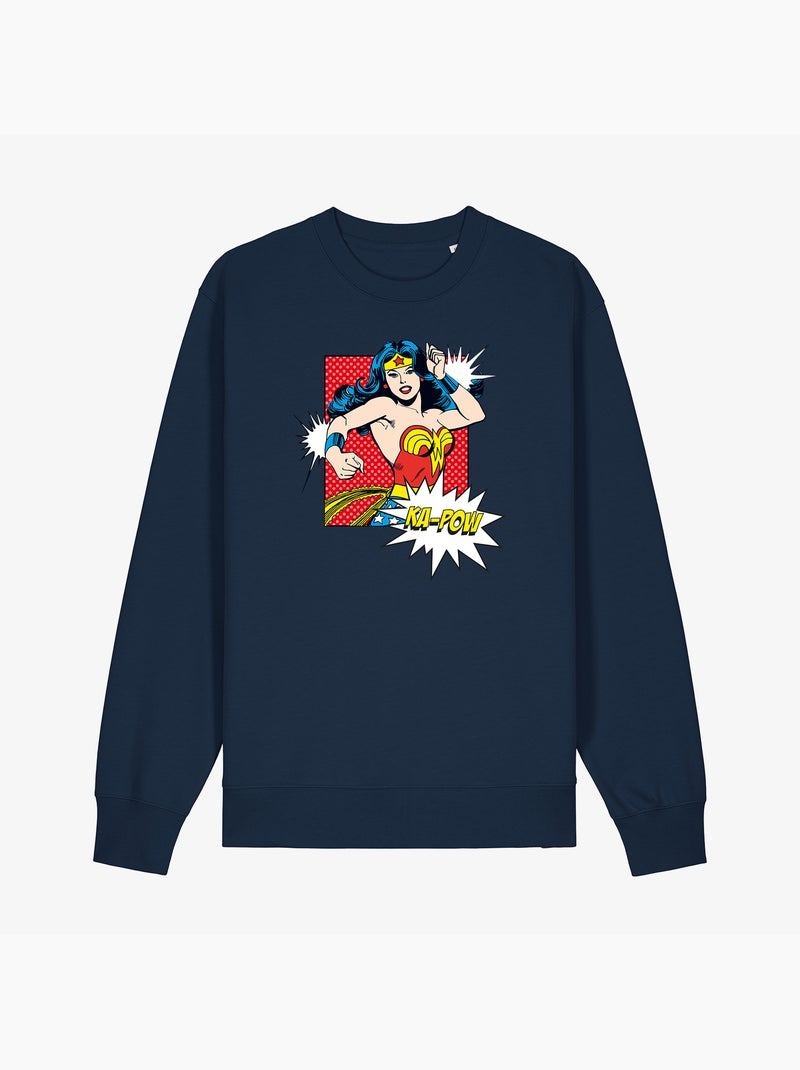 Felpa Donna - WONDER WOMAN KA POW Blu marino - Kiabi