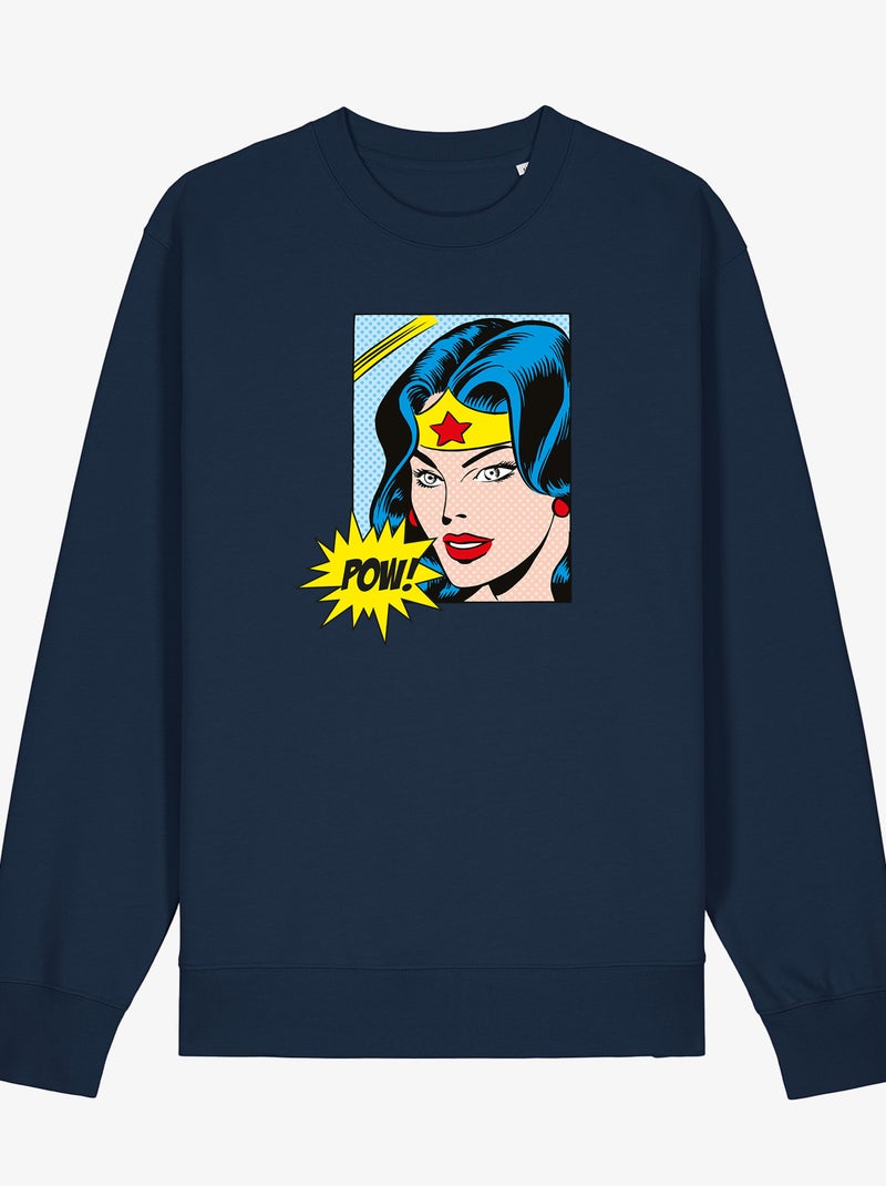 Felpa Donna - WONDER WOMAN POW Blu marino - Kiabi