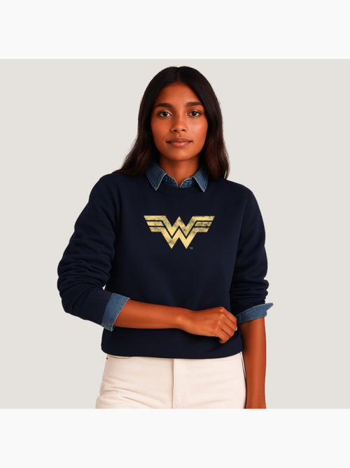 Felpa Donna - WONDER WOMAN VINTAGE LOGO - Kiabi