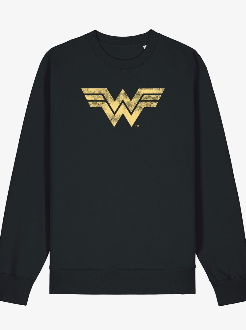 Felpa Donna - WONDER WOMAN VINTAGE LOGO Nero - Kiabi