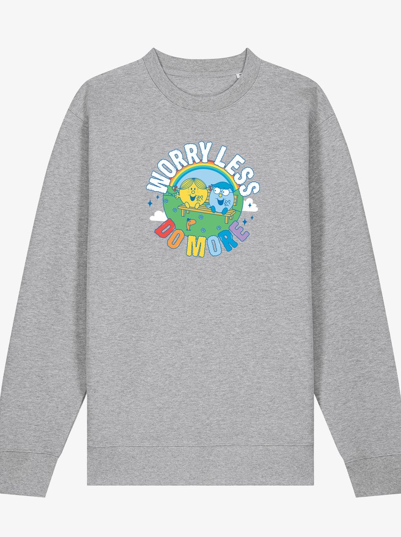 Felpa Donna - WORRY LESS DO MORE Grigio melangiato - Kiabi