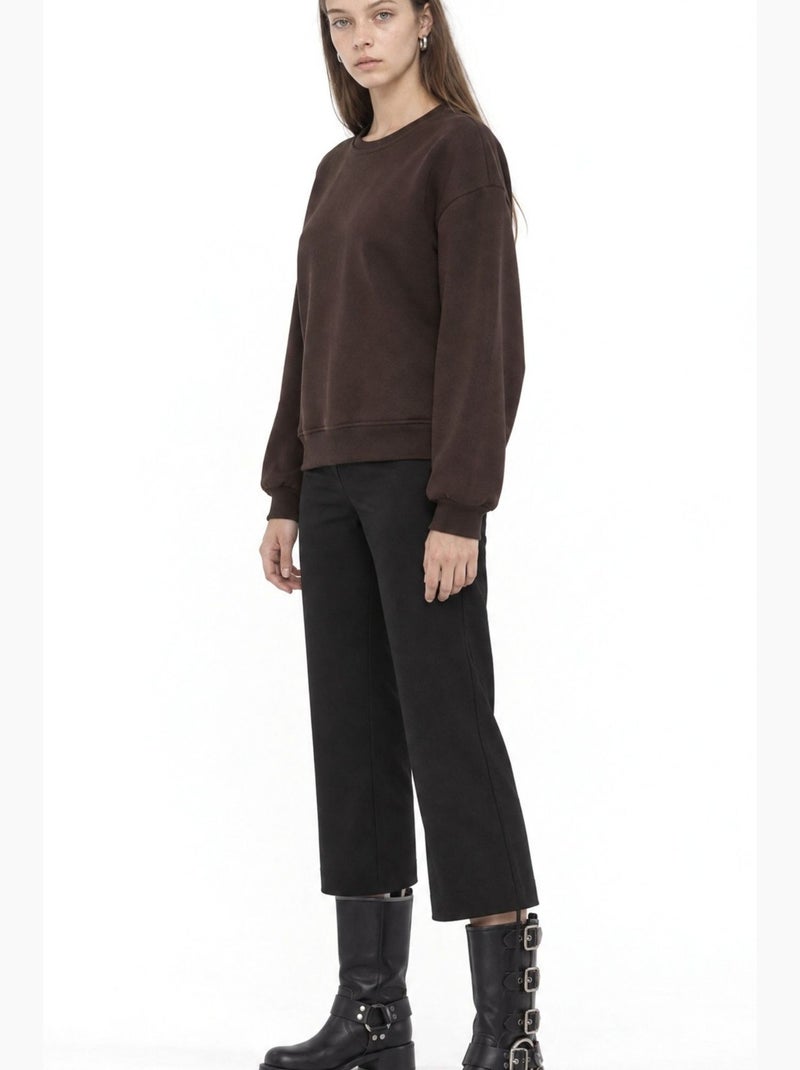 Felpa donna busem Marrone cioccolato - Kiabi