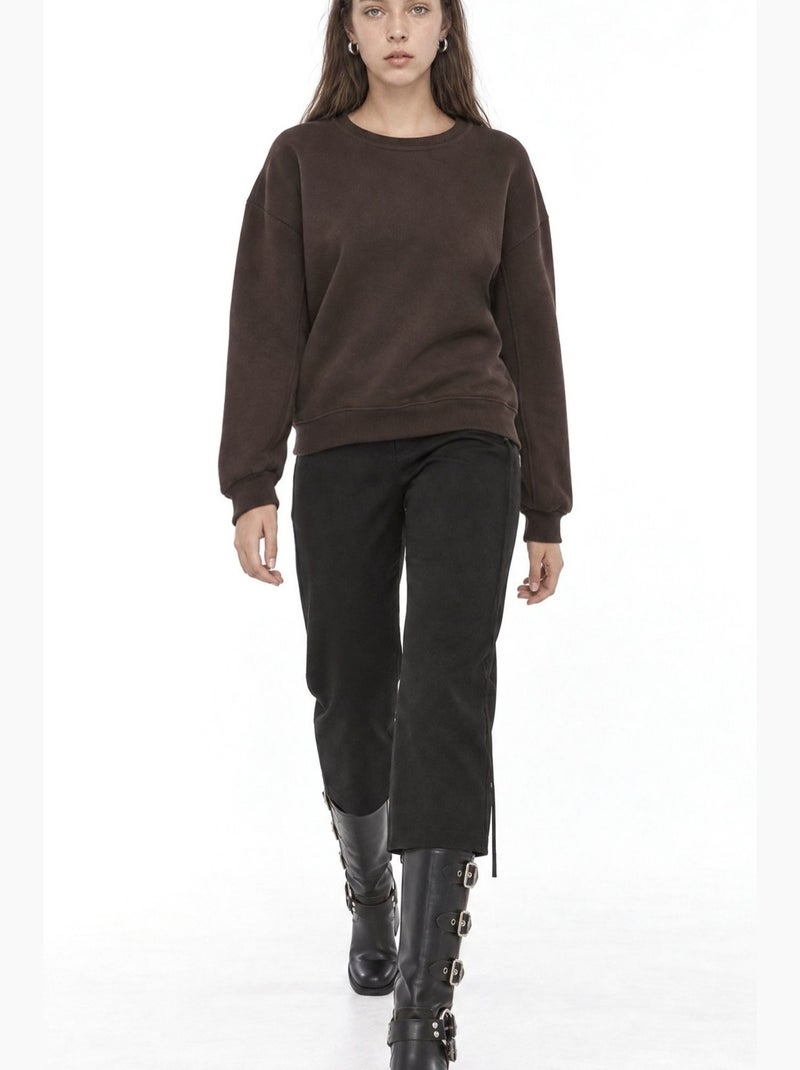 Felpa donna busem Marrone cioccolato - Kiabi