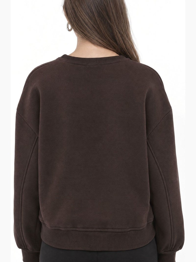Felpa donna busem Marrone cioccolato - Kiabi