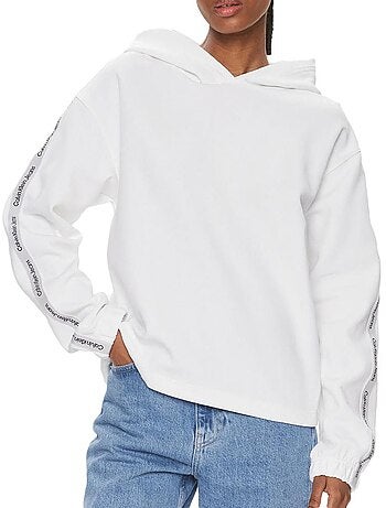 Felpa donna calvin klein con elastico ricamato