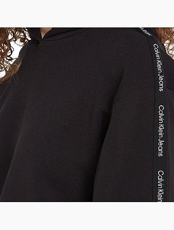 Felpa donna calvin klein con elastico ricamato