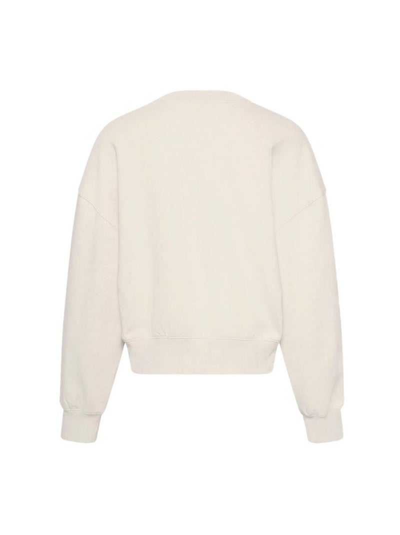 Felpa Donna Calvin Klein Jeans Ecru - Kiabi