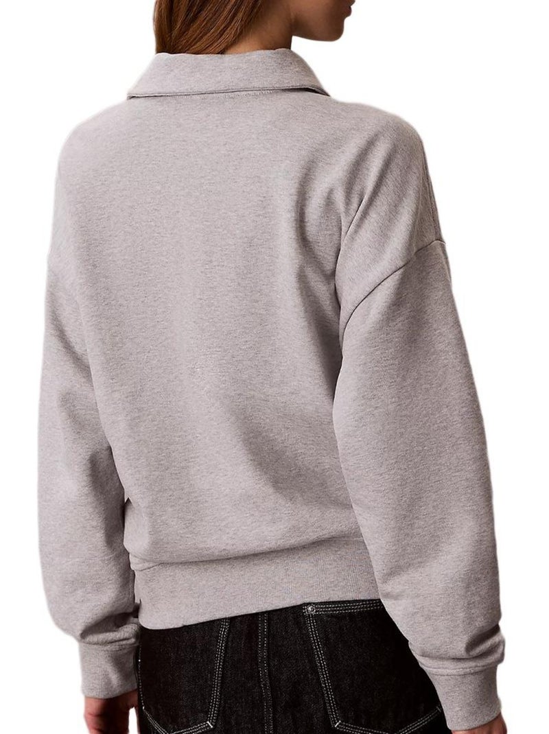 Felpa Donna Calvin Klein Jeans Grigio argentato - Kiabi
