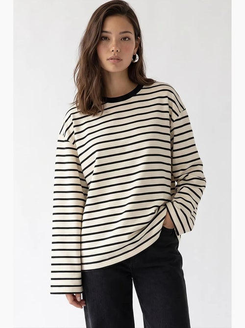 Felpa donna con cappuccio mixray - Kiabi Felpa donna con cappuccio mixray - Kiabi