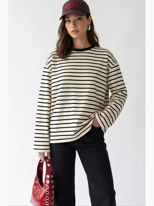 Felpa donna con cappuccio mixray - Kiabi Felpa donna con cappuccio mixray - Kiabi