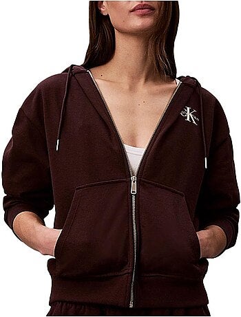 Felpa Donna con Zip Calvin Klein Jeans