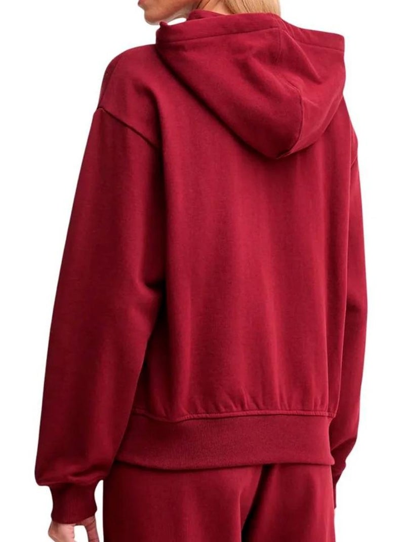 Felpa Donna con Zip Calvin Klein Jeans Rosso - Kiabi