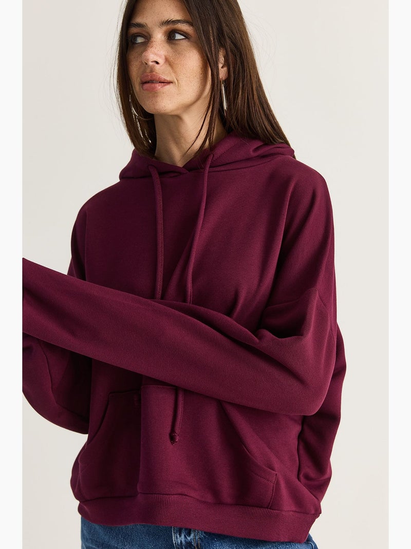 Felpa donna lucci Rosso bordeaux - Kiabi