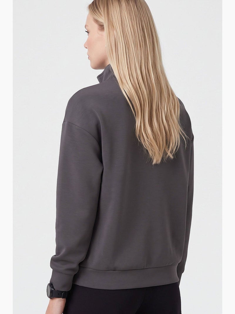 Felpa donna tommy Grigio nero - Kiabi
