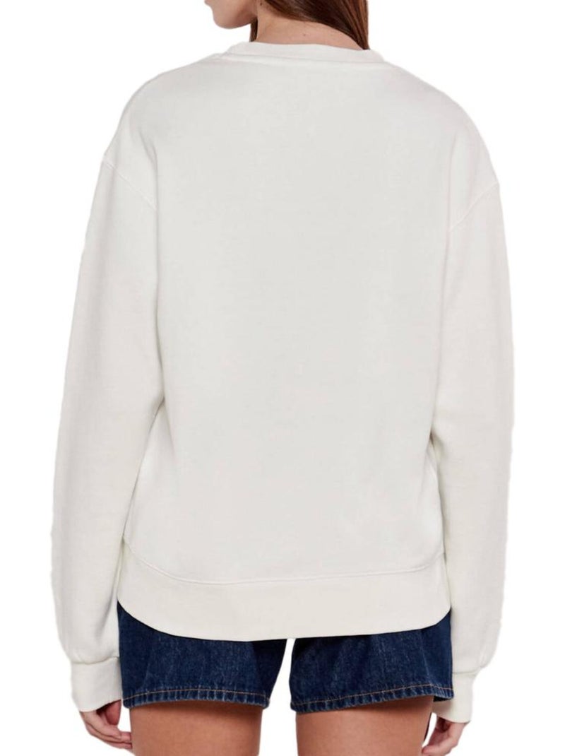 Felpa Donna Tommy Hilfiger con Dettagli a Contrasto Bianco - Kiabi