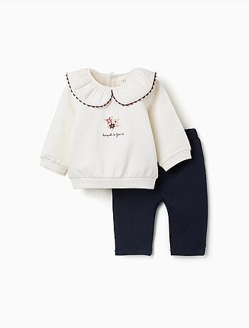 Felpa e pantaloni da jogging in tessuto spazzolato