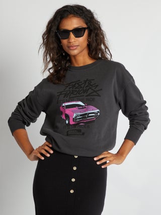 Felpa 'Fast & Furious' stile vintage