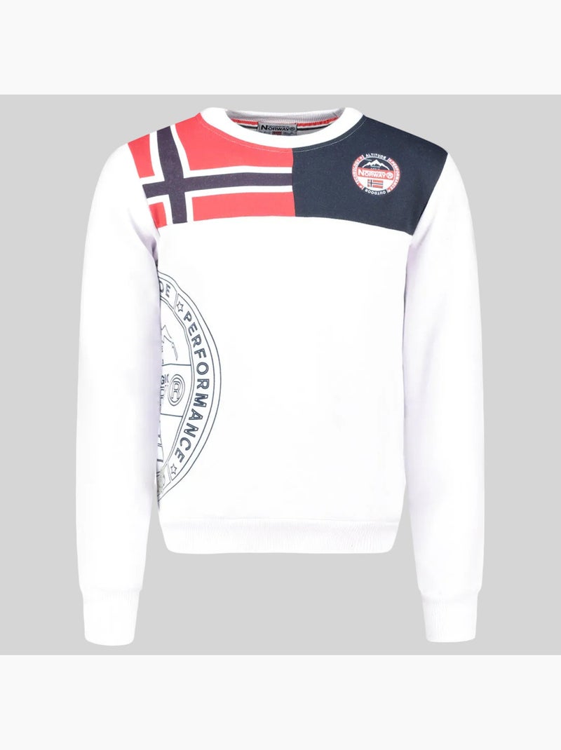 Felpa g-round – geographical norway Bianco - Kiabi