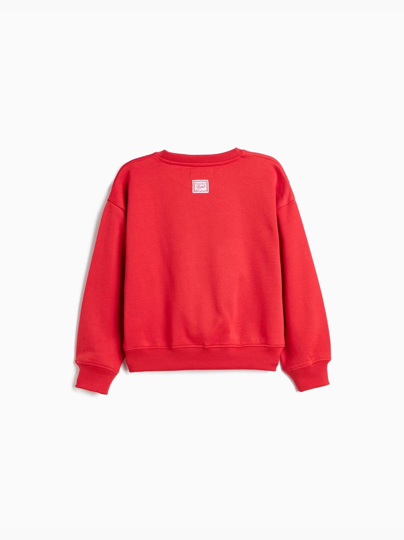 Felpa garzata, mo fashion Rosso - Kiabi