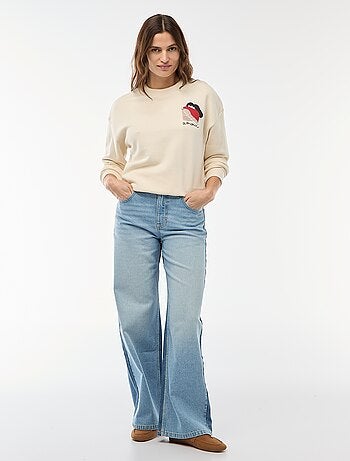 Felpa garzata stampata 'Agathe Sorlet x Kiabi'