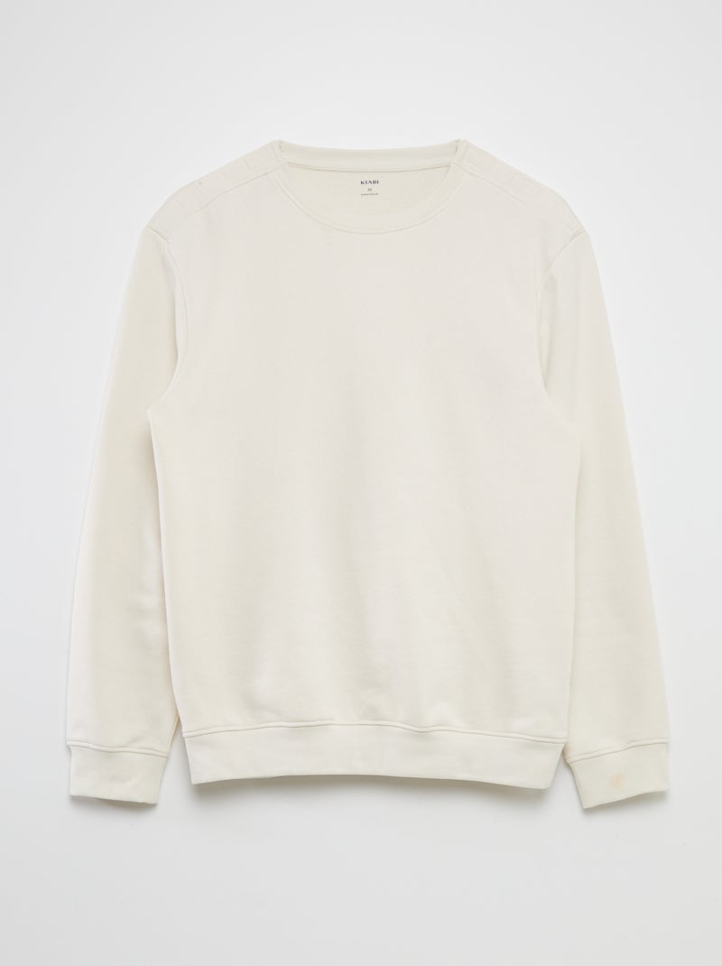 Felpa girocollo - collezione facile da indossare BIANCO - Kiabi