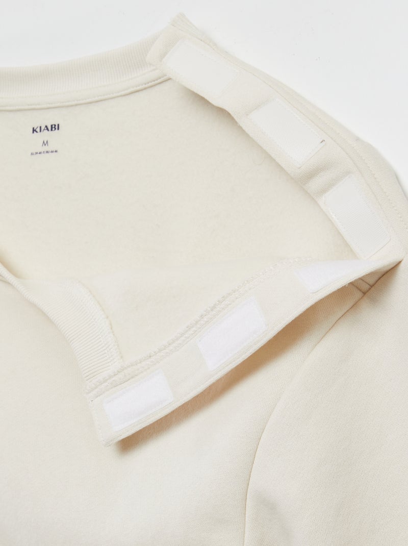 Felpa girocollo - collezione facile da indossare BIANCO - Kiabi