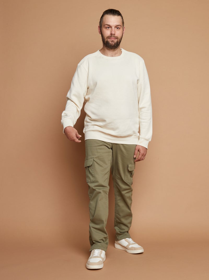 Felpa girocollo - collezione facile da indossare BIANCO - Kiabi