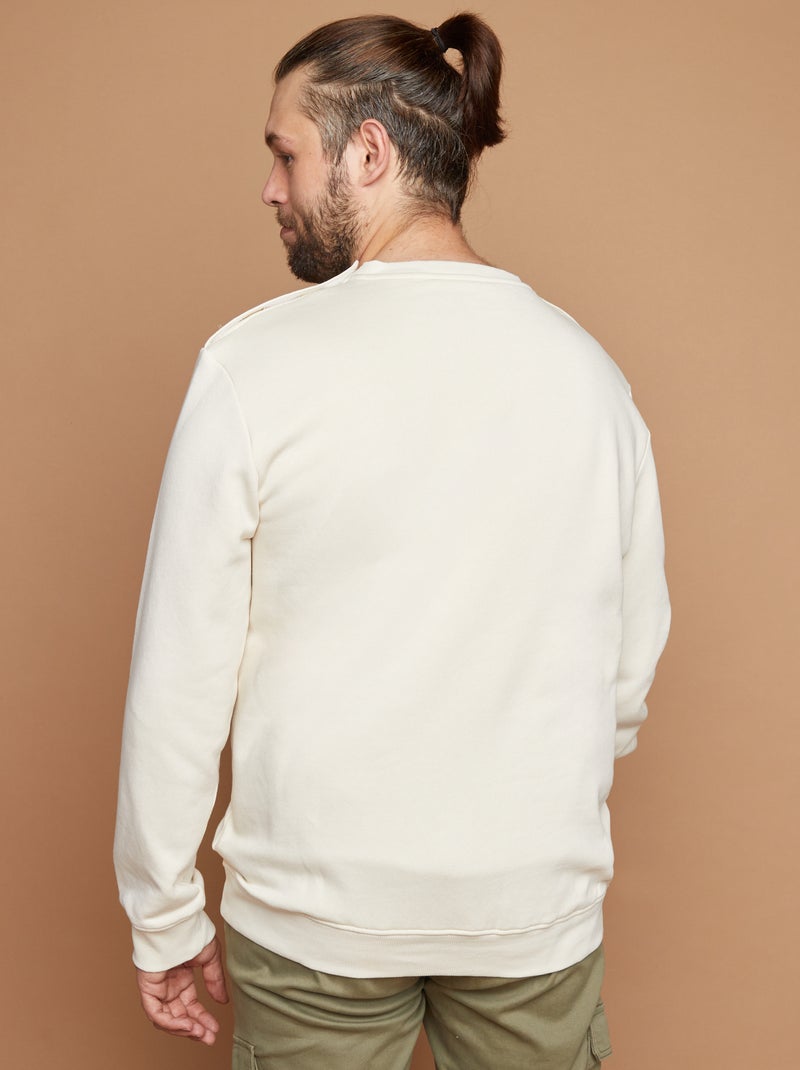 Felpa girocollo - collezione facile da indossare BIANCO - Kiabi