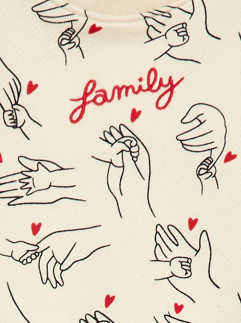 Felpa girocollo 'Agathe Sorlet x Kiabi' - San Valentino Bianco - Kiabi