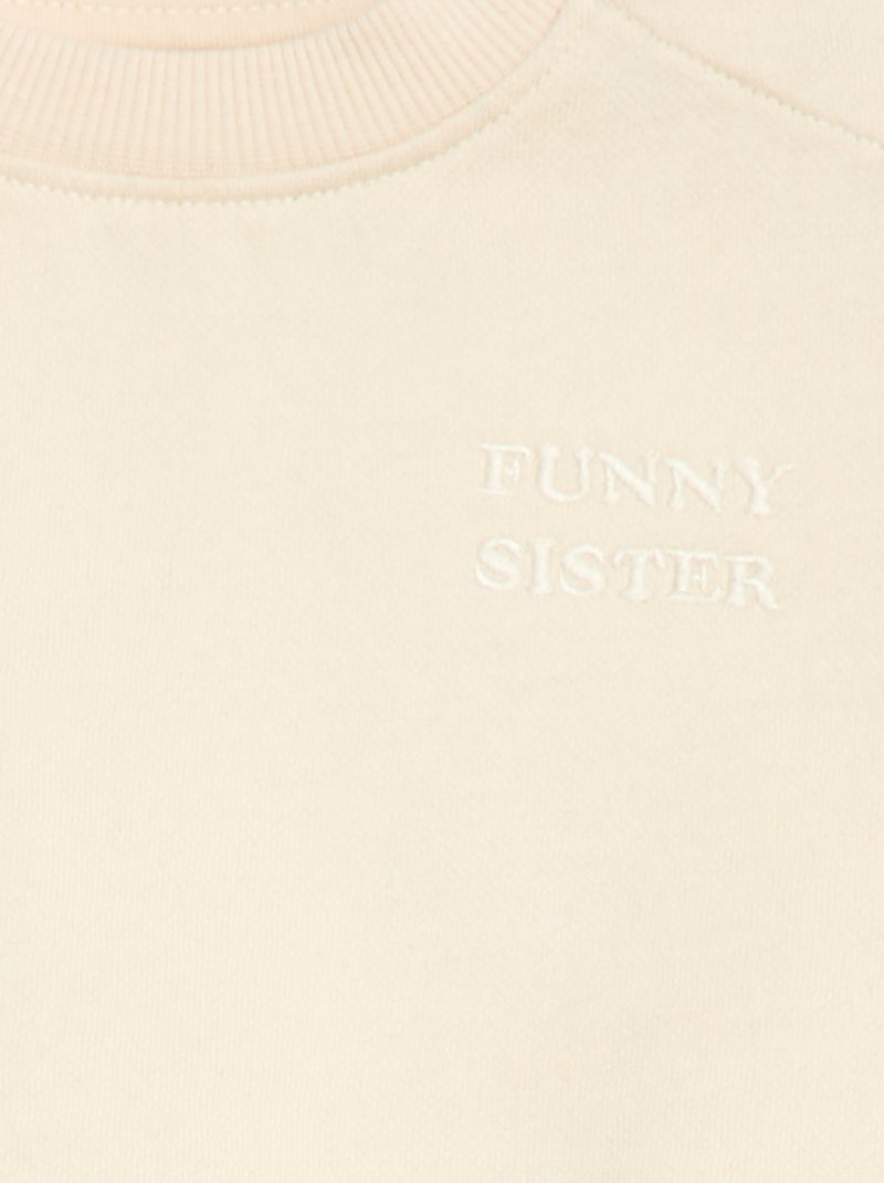 Felpa girocollo Brother & Sister Beige - Kiabi