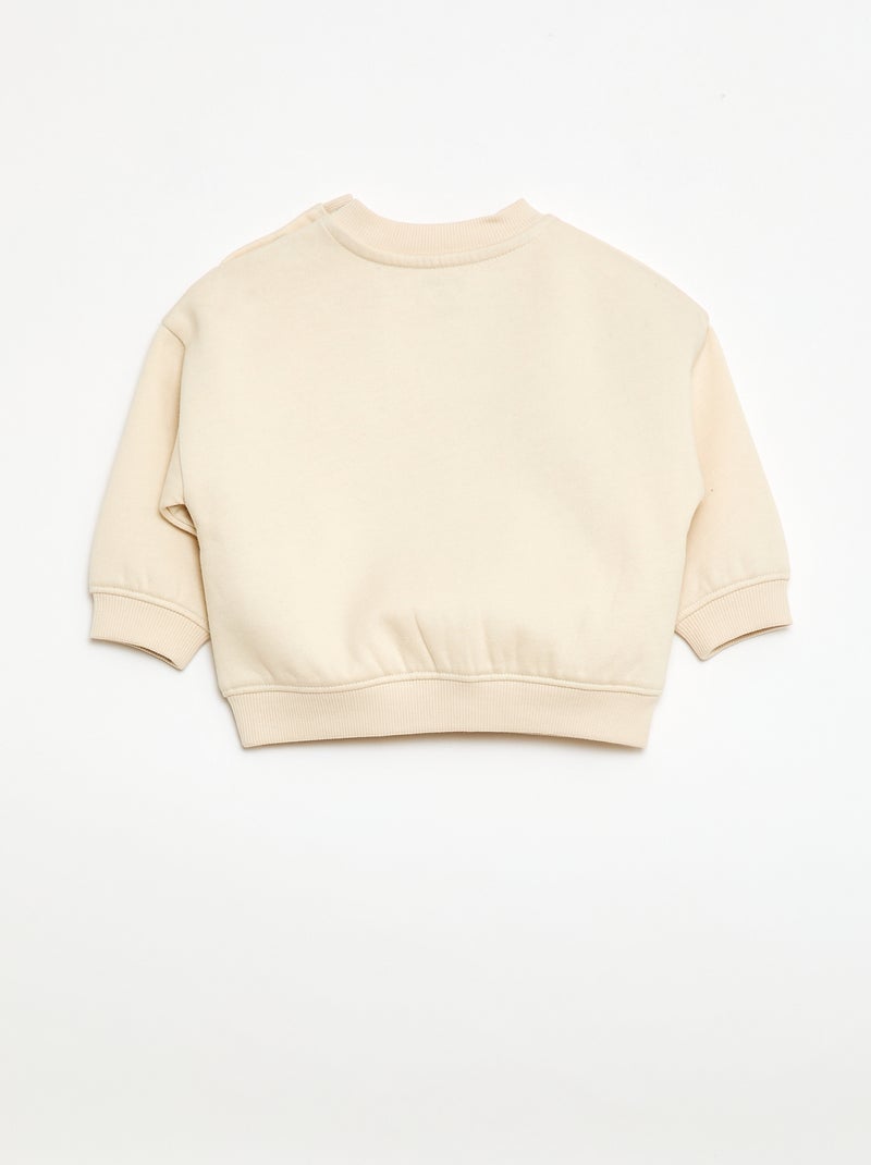 Felpa girocollo Brother & Sister Beige - Kiabi