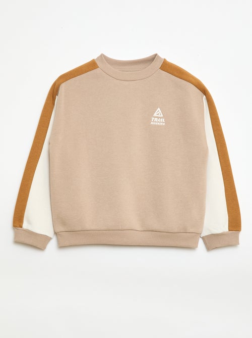 Felpa girocollo color block - Kiabi