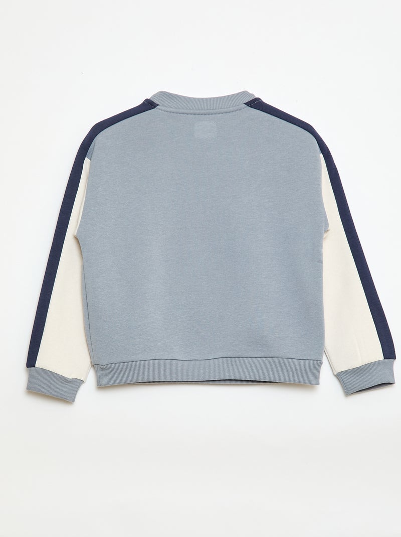 Felpa girocollo color block Blu - Kiabi