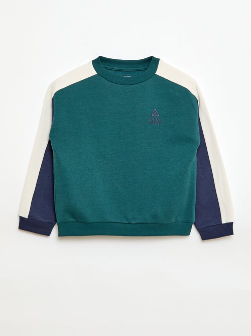 Felpa girocollo color block - Kiabi