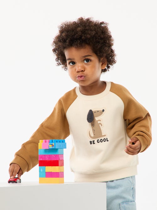 Felpa girocollo con decorazioni - Kiabi