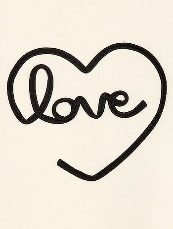 Felpa girocollo con motivo a cordoncino