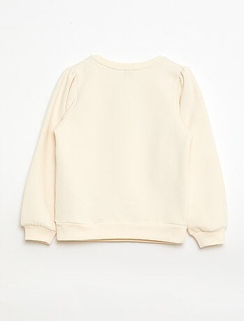 Felpa girocollo con motivo a cordoncino