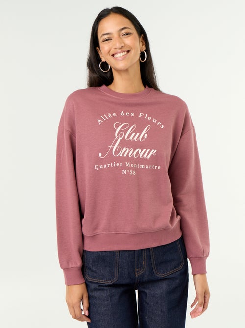 Felpa girocollo con scritta sul davanti - Kiabi Felpa girocollo con scritta sul davanti - Kiabi