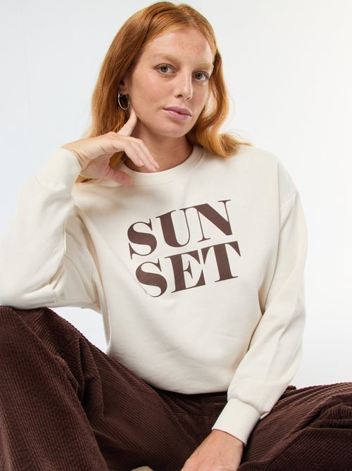 Felpa girocollo con stampa - Kiabi