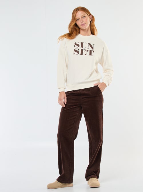 Felpa girocollo con stampa - Kiabi