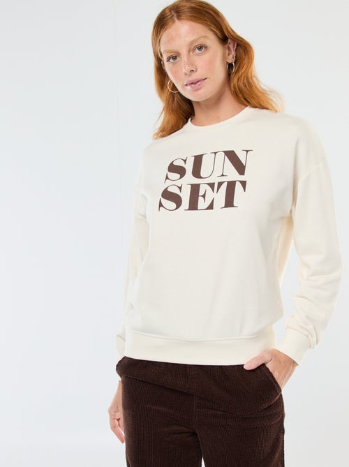 Felpa girocollo con stampa - Kiabi