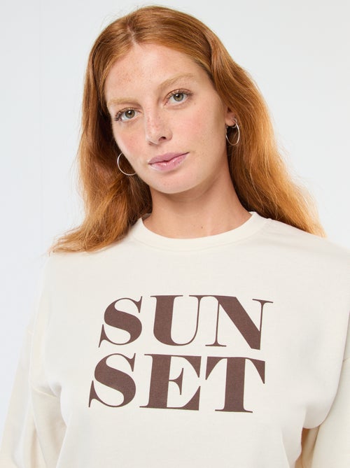 Felpa girocollo con stampa - Kiabi