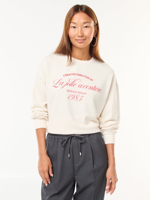 Felpa girocollo con stampa - Kiabi