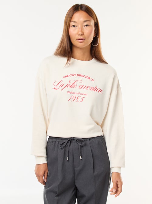 Felpa girocollo con stampa - Kiabi