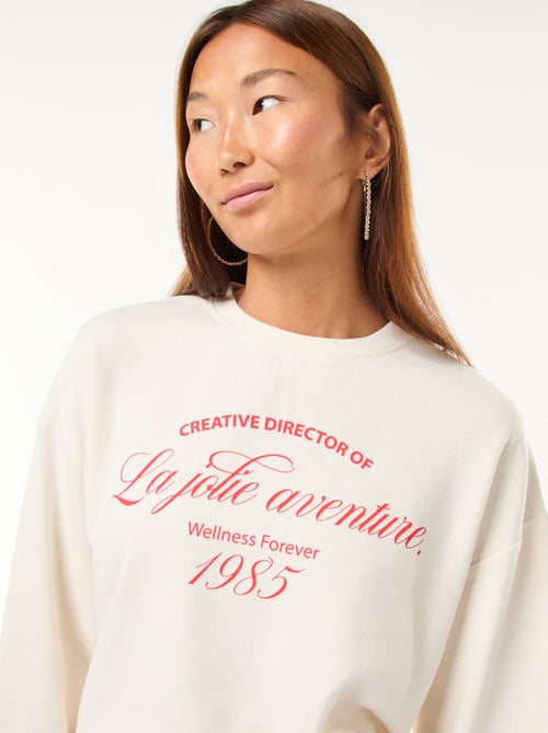 Felpa girocollo con stampa - Kiabi