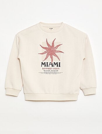 Felpa girocollo con stampa